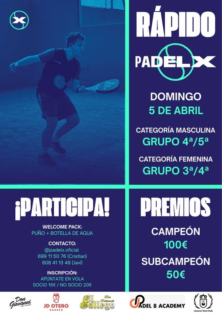 Torneo rapido PadelX 5 de abril resultados